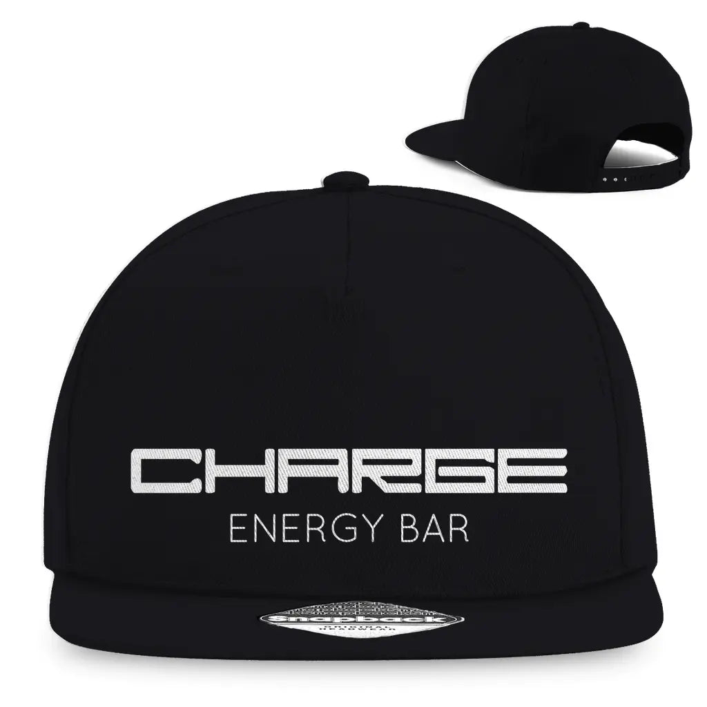 Charge Cap fürs Fahrradfahren, Motorrad oder Birken, beim wandern, Sonnenschutz, coole Cap, schwarze Cap, Energy Bar, Energie Riegel.