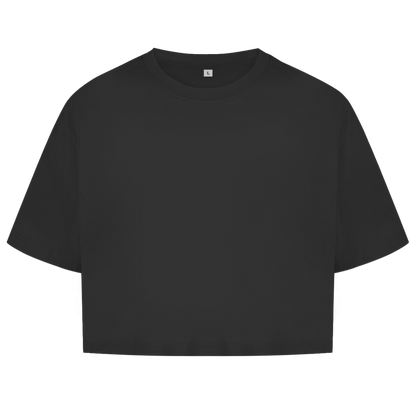 Damen Oversize Crop Top SH#T UP AND TRAIN Printegy