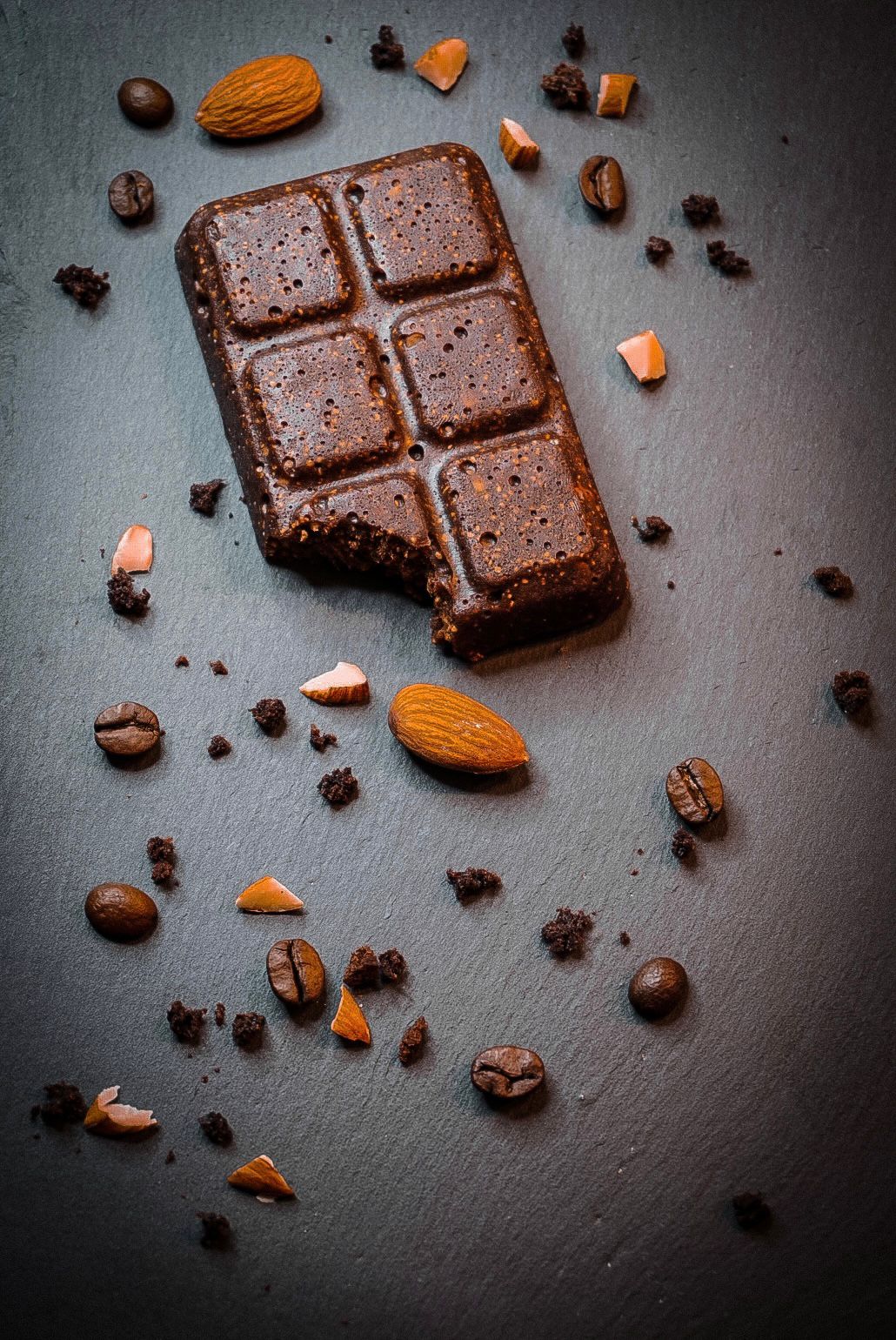 Veganer Energieriegel mit Kaffeegeschmackt, Kaffee und Kaffeetrinker Liebhaber, Energy ohne Energiedrink, natürliche Zutaten 