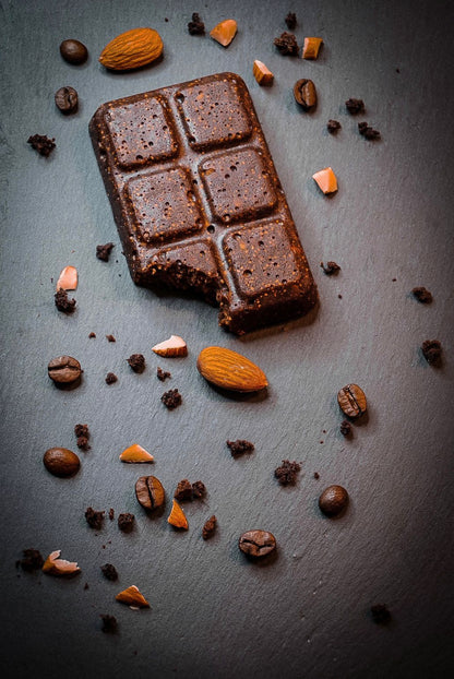 Veganer Energieriegel mit Kaffeegeschmackt, Kaffee und Kaffeetrinker Liebhaber, Energy ohne Energiedrink, natürliche Zutaten 